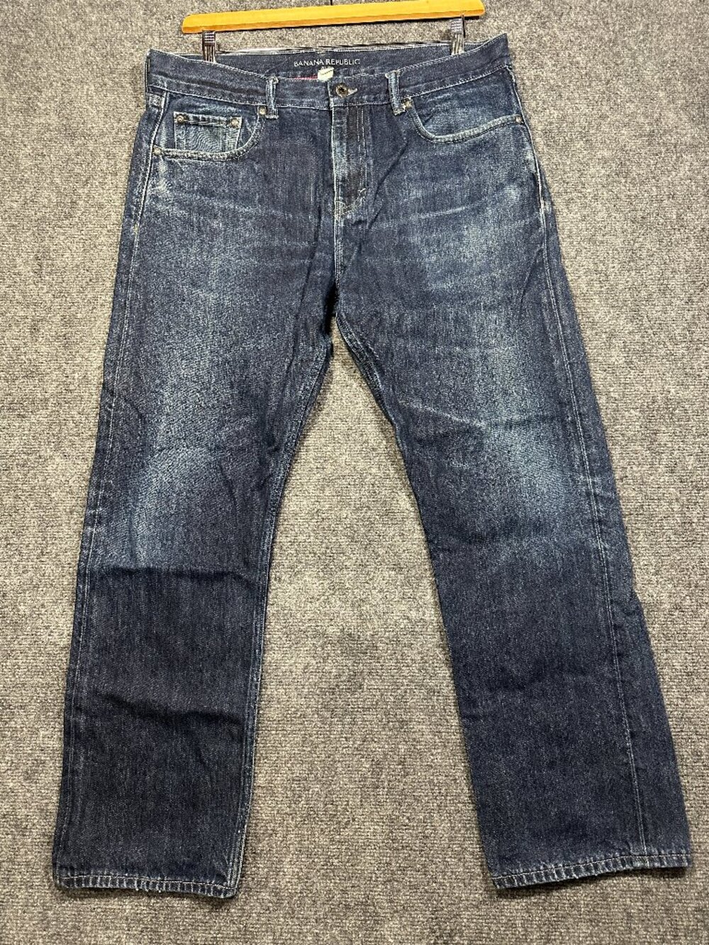 Banana Republic Jeans Mens 36 Slim Fit Blue Cotton Pockets Belt Loops